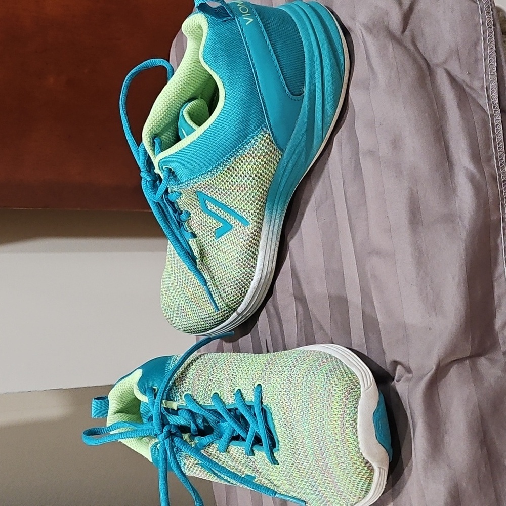 Vionic Turquoise and Lime Sneakers